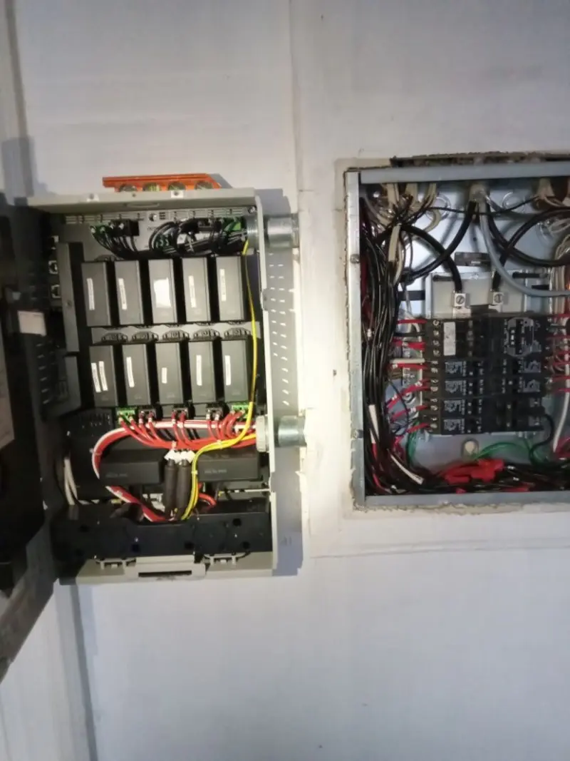 Electrical panel upgrade completed for Security Camera Wiring in Mansfield